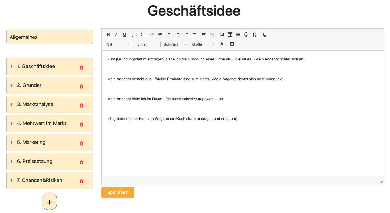 Businessplan-Tool