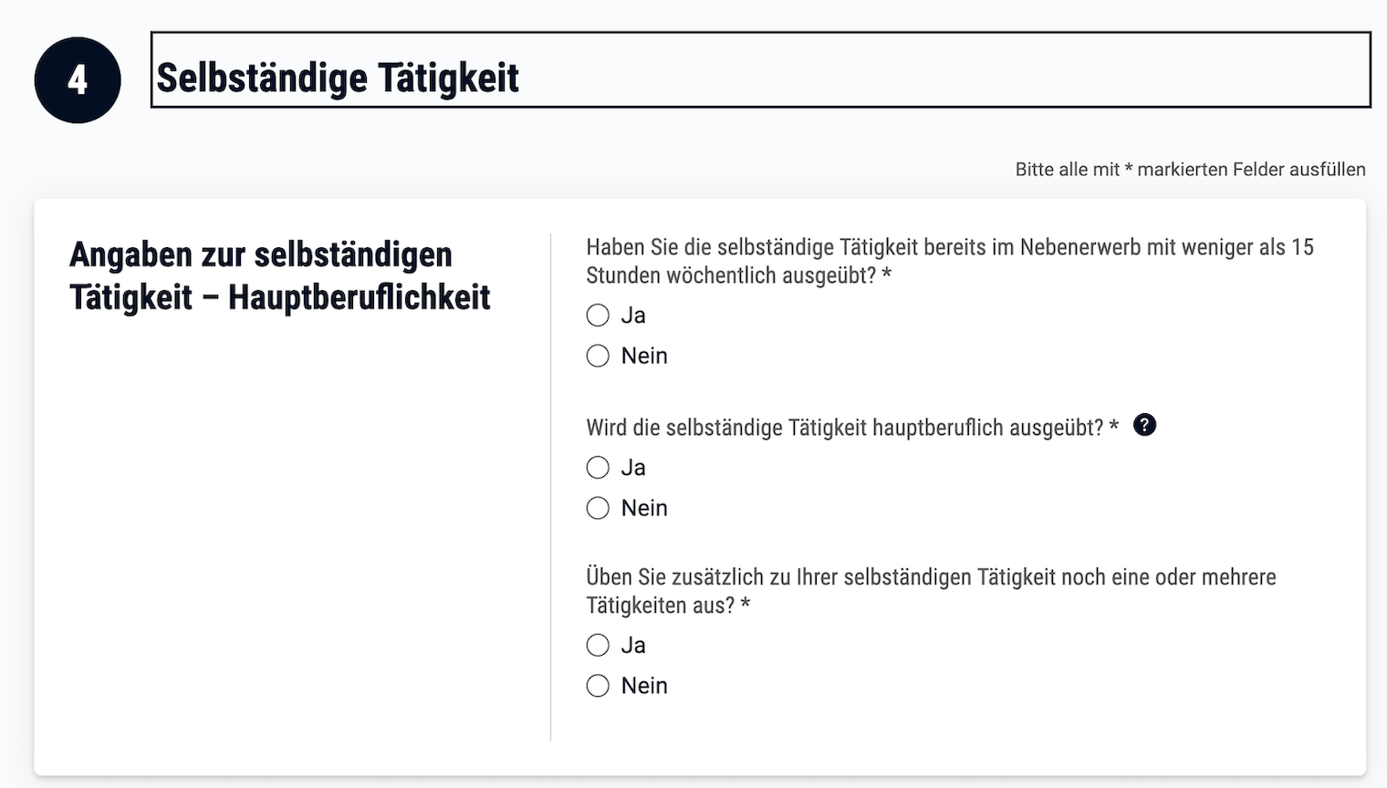 Teil 4 Antrag auf Gründungszuschuss
