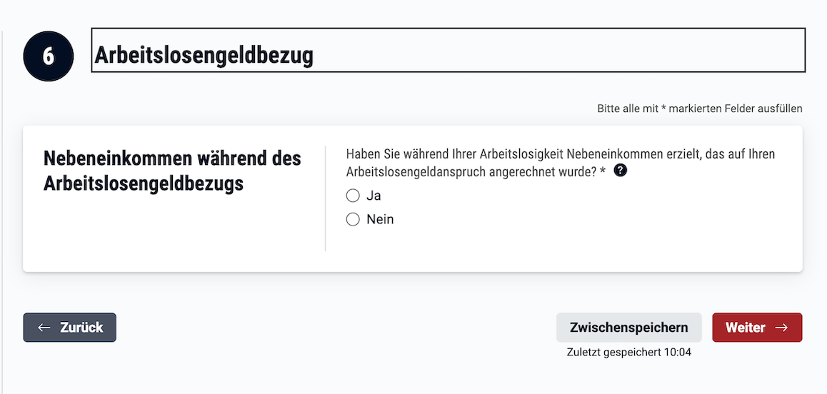 Teil 6 Antrag auf Gründungszuschuss
